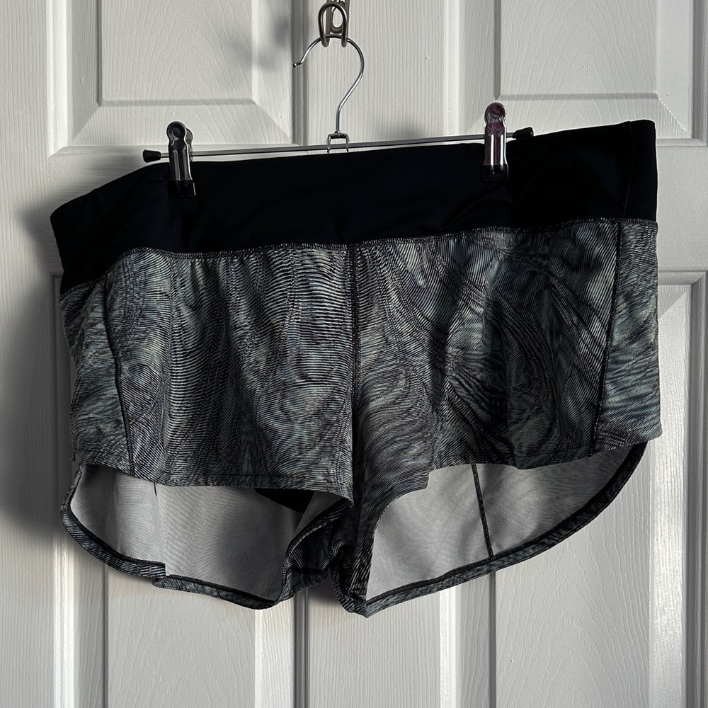 lululemon athletica Black and Gray Athletic Shorts